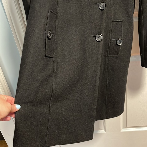 Tommy Hilfiger black button up pea coat size medium - Picture 4 of 12